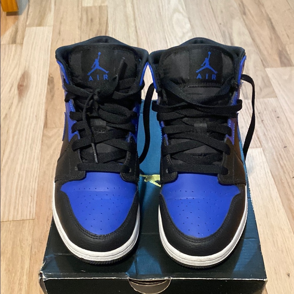 Air Jordan Black and Blue Sneakers